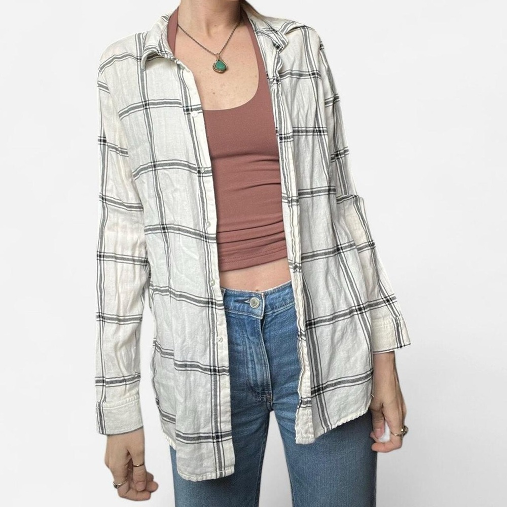 Plaid Button-Up Shirt